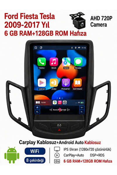 CONION Ford fiesta Tesla 2009-2017 Yıl uyumlu 6GB Ram 128GB Rom Hafıza Androi...