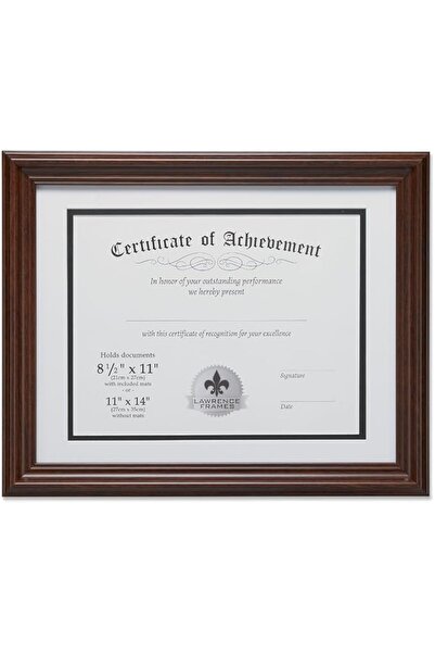 Lawrence Frames إطار صور للشهادات مزدوج الاستخدام مقاس 11 × 14 بوصة مع حواف م...