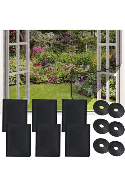 OtherMax Set 6 plase anti-insecte pentru ferestre, 130x150 cm, montaj fara ga...