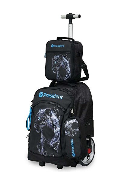 President Kids Backpack, 3 set Rolling Backpacks For boys, Fashion Printed Tr...