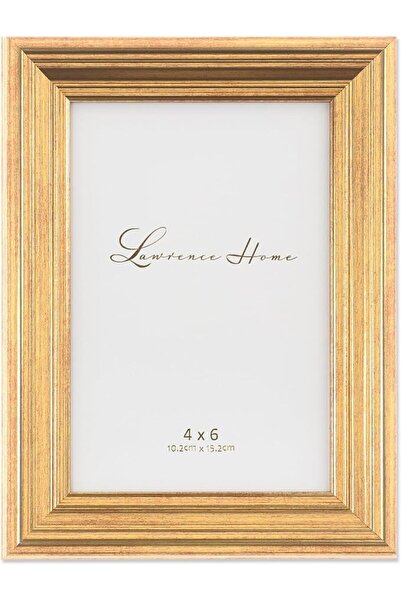 Lawrence Frames Sutter Burnished Picture Frame, Gold, 4x6