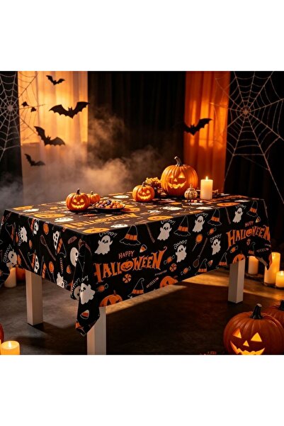 PARTY GO Produs Halloween, față de masă decorativă din folie aluminiu 137×183...