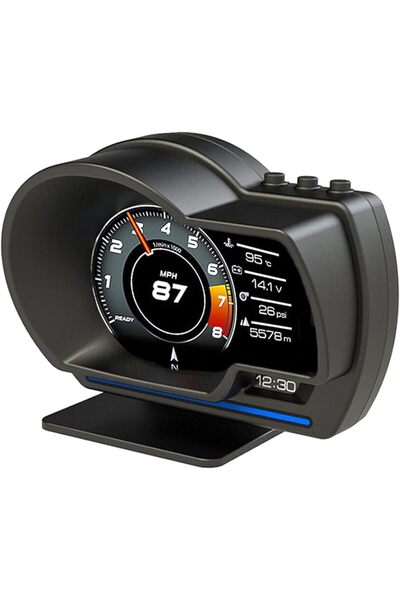 EACAM شاشة عرض HUD للسيارة، عداد ذكي OBD+G-P-S، عداد السرعة مع تشخيص وإزالة أ...