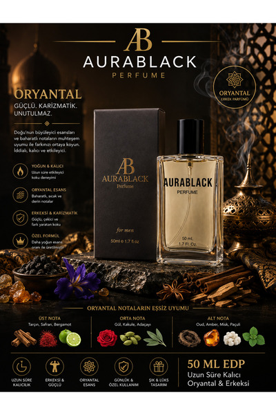Aurablack 708 Erkek parfümü 50 ml EDP