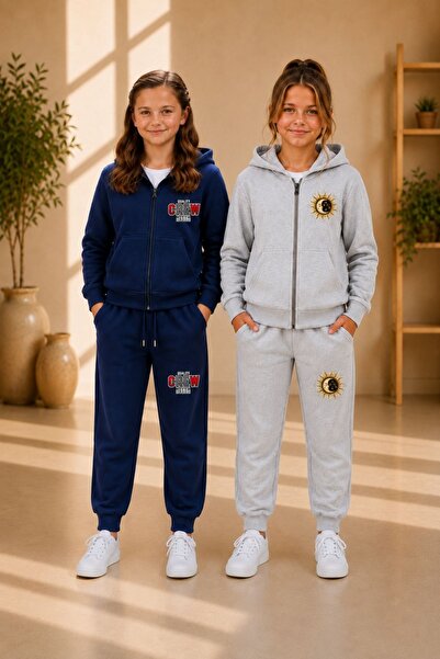 armicem Armikids Unisex Children's 2-Piece Hooded Zippered Multi-Colored Trac...