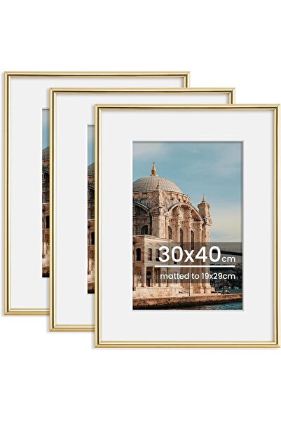 GENERAL إطار صور FLYJOE مقاس 30 سم × 40 سم، لعرض الصور مقاس 8 × 12 مع حصيرة أ...