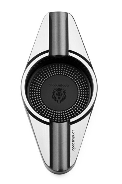 CONQUİSTADOR Gunmetal Gümüş İkili Porselen Puro Küllüğü