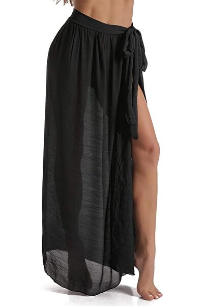 theanemos THE WHITE SHOP Beach Sarong Pareo Womens Semi-Sheer Swimwear Cover ...
