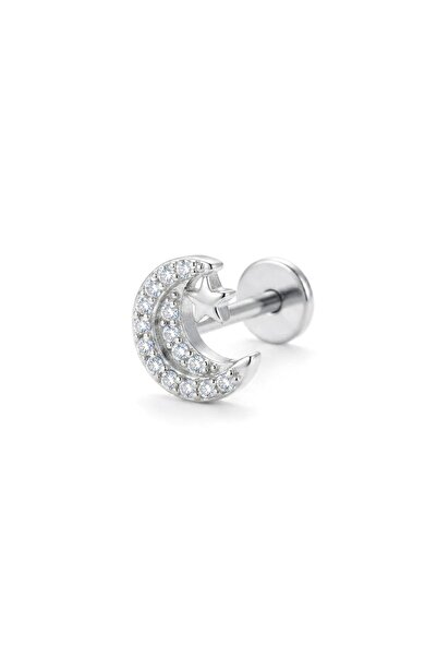 Siya Silver Kararmaz Çelik Zirkon Taşlı Karışık Figürlü Vidalı Labret Tragus ...