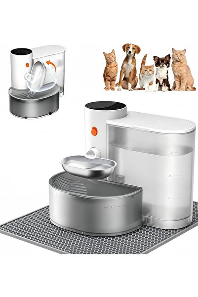 UANDME Wireless Filterless Cat Water Fountain, Automatic USB Rechargeable Pet...