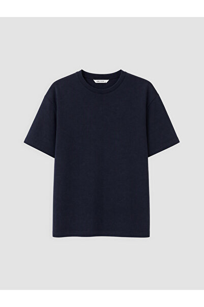 LC Waikiki Vizyon New Season Navy Blue Crew Neck Men's T-Shirt
