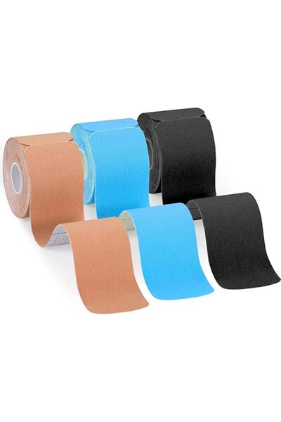 GENERAL Pre-Cut Kinesiology Tape (3 Rolls, 60 Tapes), Elastic Muscle Sports T...