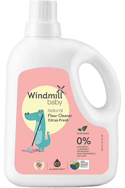 Windmill Books Windmill Baby Natural Floor Cleaner, 950 ml, USDA Certified Bi...