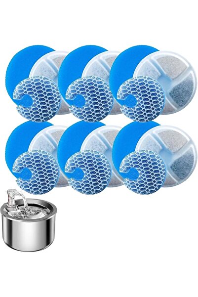 Roxolana Pet Water Fountain Filters Replacement Triple Filtration System Acti...