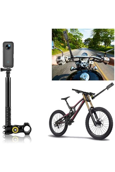 SKEIDO Motorcycle Bike Panoramic Monopod Bicycle Hidden Selfie Stick Compatib...