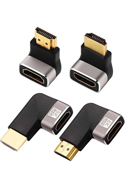 KASTWAVE محول HDMI بزاوية 90 و270 درجة مطلي بالذهب، يدعم 8K@60Hz و4K@120Hz، ع...