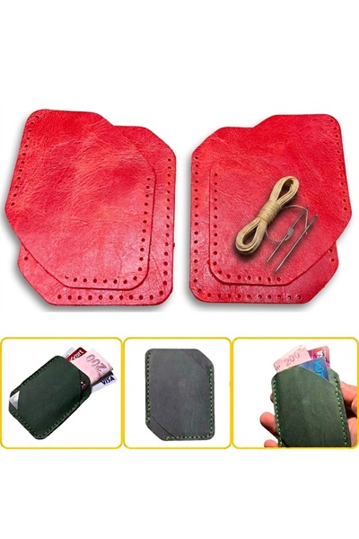 ipekbazaar Dıy Ilgaz Mini Leather Wallet Making Set, DIY Handmade Horizontal ...