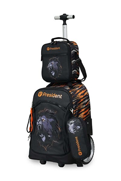 President Kids Backpack, 3 set Rolling Backpacks For boys, Fashion Printed Tr...