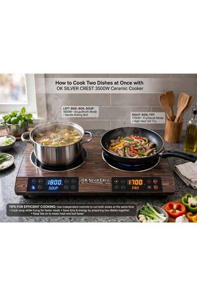 Silver Crest High-Power 2-Burner Ceramic Cooker