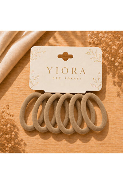 yiora Set of 6 Soft Hair Elastics – Strong Hold That Doesn'T Leave Marks, Bre...