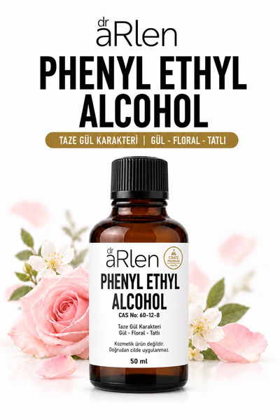 arlen Phenethylalcohol - 50 ml - PEA Gül Karakterli Çiçeksi Parfüm Hammaddesi...