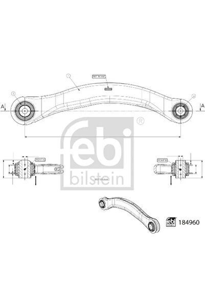 FEBI BILSTEIN Brat, suspensie roata 184960