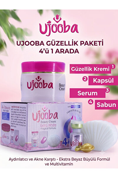 ASLANKAR UJOOBA beauty Cream beyazlatıcı Krem 4lü set tam bakım