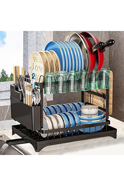 LEFAFA Dish Drying Rack - 2 Tier Dish Racks for Kitchen Counter, Kitchen Coun...