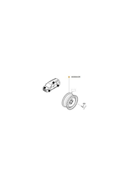 GENERİC 1 JANTA TABLA 15`` 6Jx15 4x100 ET40 LODGY/DOKKER Renault 403004319R