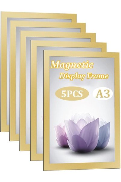 KASTWAVE A3 Magnetic Display Frame, Self Adhesive Magnetic Paper Holder, for ...