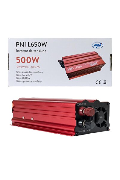GENERİC 1 INVERTOR DE TENSIUNE L650W, ALIMENTARE DUALA 12V/24V, IESIRE 230V, ...