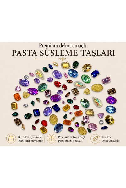 VS ACCESSORY Pasta Süsleme Taşı 1000 Adet