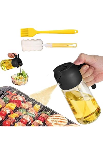 Generic زجاجة رش الزيت للمطبخ، بخاخ زيت للقلاية الهوائية، موزع زيت الزيتون مع...