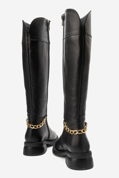 Zeynep Sıradağlı Varville Women's Genuine Leather Boots Black