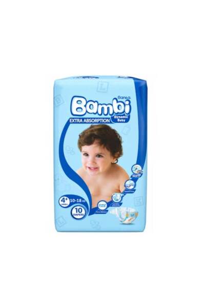 Bambi حفاضات بامبي رقم 4+ 10 قطع قماش