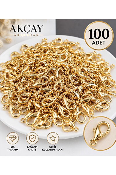 Akçay Aksesuar Papağan Takı Klipsi Altın Gold - 502 100 Adet – El Işi Malzeme...