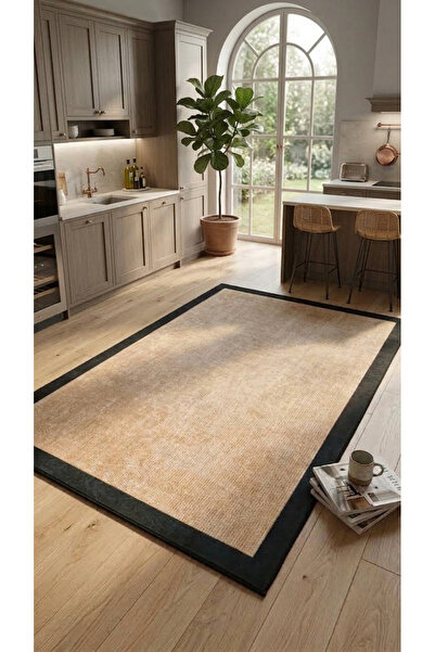 Thalia Home Kaymaz Taban Yıkanabilir Kalın Dokulu Halı & Yolluk & Mutfak Halısı