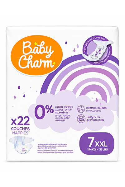Baby Charm Scutece XXL Mărimea 7, 15+ kg, 22 buc