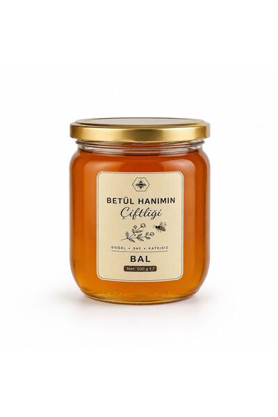 BETÜL HANIMIN ÇİFTLİĞİ Süzme Çiçek Balı 500 g Cam Kavanoz / Şebinkarahisar Balı