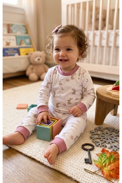 CemBebe Baby girl spring/winter pajama set - soft, stretchy, and comfortable ...