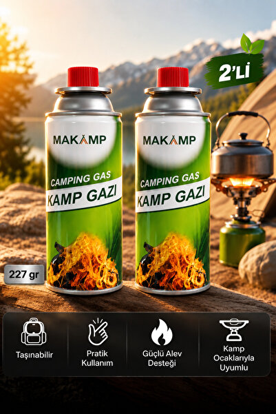 MAKAMP 2'li Portatif Kamp ve Piknik İçin Kamp Gazı 227 Gr