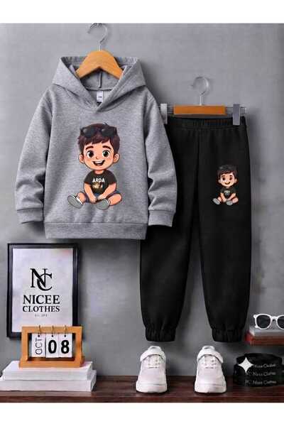 NC Nicee Clothes طقم رياضي للأطفال للجنسين (طباعة أردا للأطفال للشتاء)