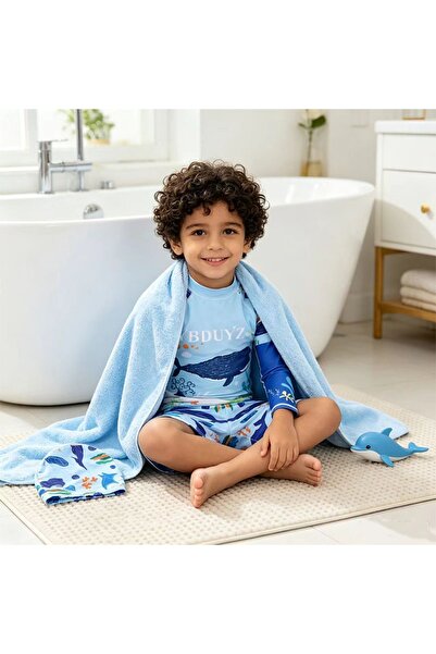 Generic Brand Toddler Boys 3‑Piece Swimsuit Set,Long Sleeve Kids Swimwear,UPF...