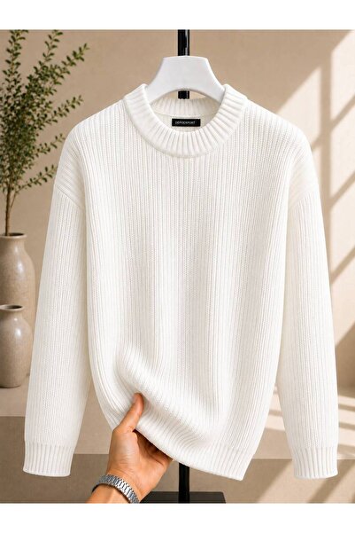 pepule Women's Premium Oversize Soft Crew Neck Knitwear Sweater