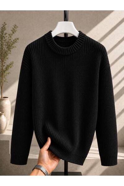 DepoExport Women's Premium Oversize Soft Crew Neck Knitwear Sweater