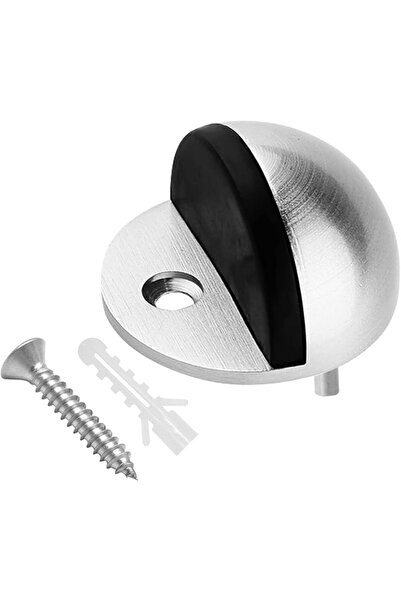 NYCO Stainless Steel Rubber Floor Mounted Hemisphere Door Stopper Architectur...
