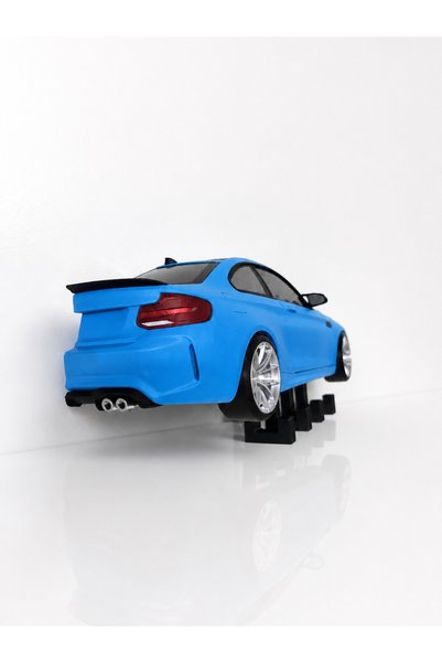 bambam 3d Suport de chei de perete cu design auto - Suport decorativ pentru chei cu 4 cârlige