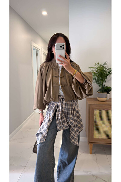 BİRCANÇİL Sodle Caramel Piping Short Jacket
