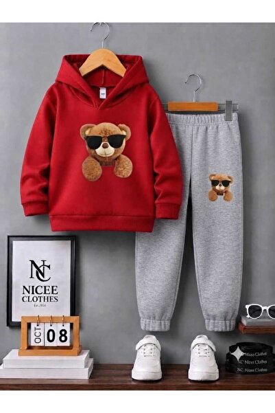 NC Nicee Clothes ΠΑΙΔΙΚΟ ΣΕΤ ΦΟΡΜΑΣ UNISEX (ΜΕ ΣΤΑΜΠΑ ΑΡΚΟΥΔΑΣ ΜΕ ΜΑΥΡΑ ΓΥΑΛΙ...