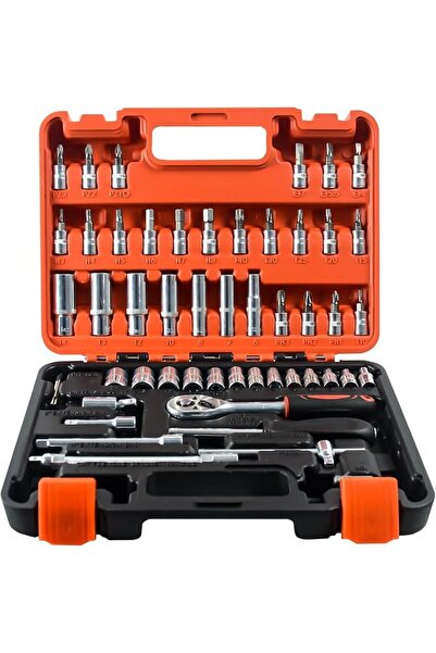 JOYZZZ Socket Ratchet Wrench Set, 53 PCS Wrench Set with 1/4 Inch Screwdriver...